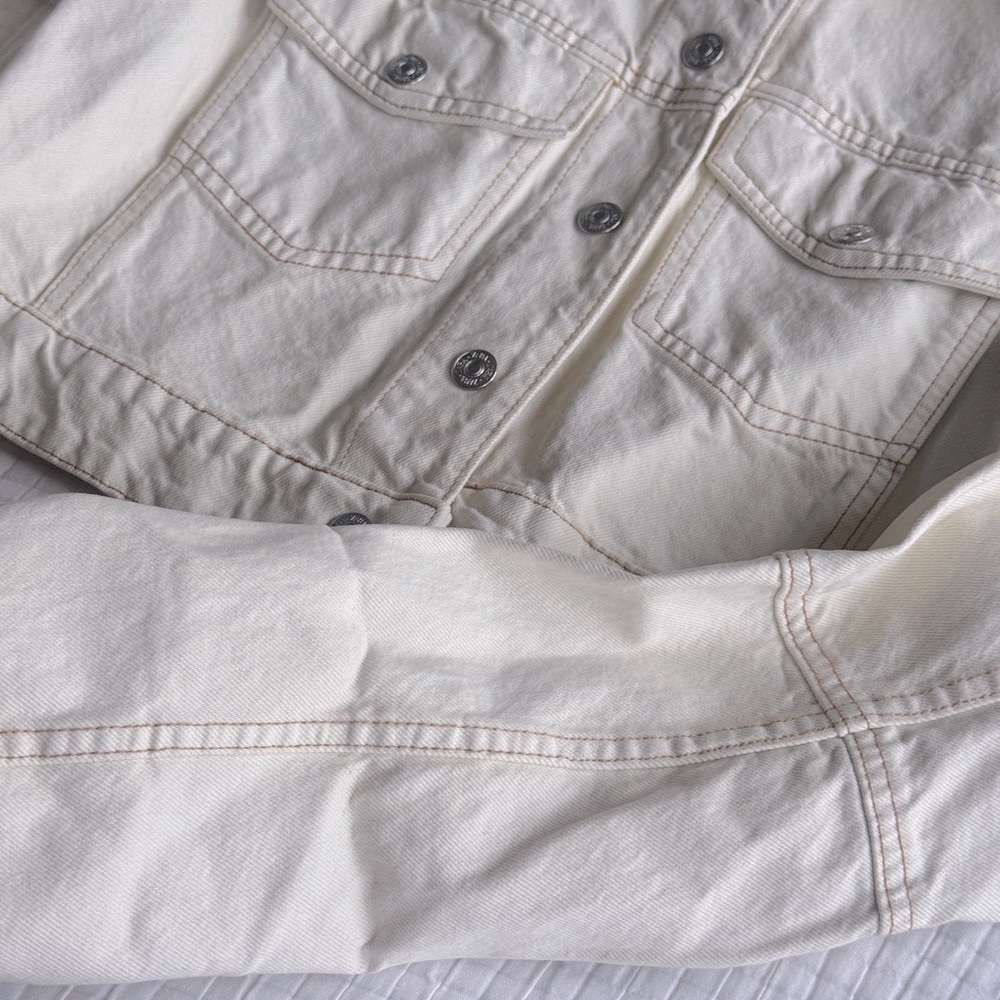 Cream Jean Jacket - Picture 8 of 10